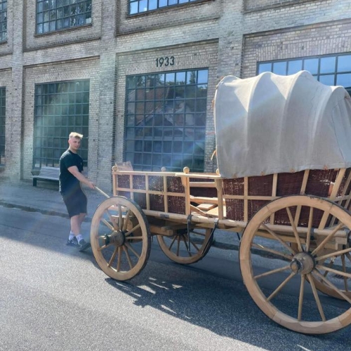 Flytning af hestevogne i Haderslev